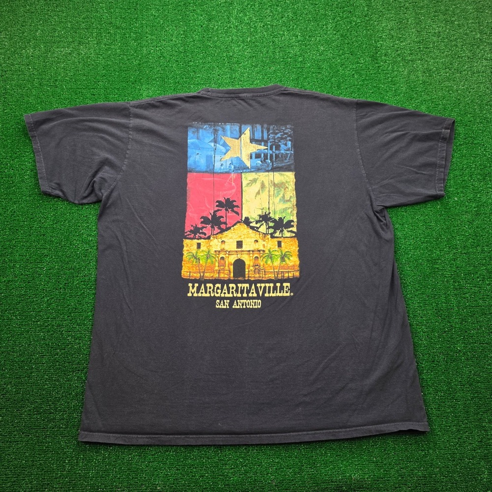 Margaritaville San Antonio The Alamo‎ Tshirt Mens 2XL Black Graphic Tee Texas